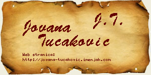 Jovana Tucaković vizit kartica